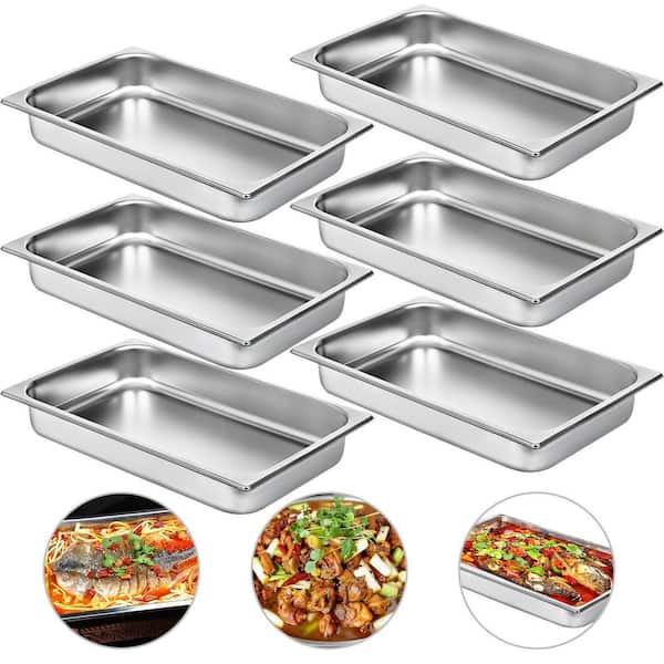 ServSense Large Stainless Steel Hotel Pan Organizer for 1/3 and 1/6 Size  Pans