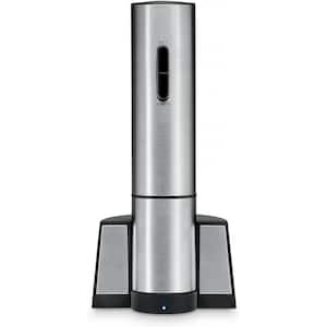 Electric Wine Opener 3.50 in. x 4.75 in. x 10.00 in., Stainless Steel, Compact, cordless, lightweight design
