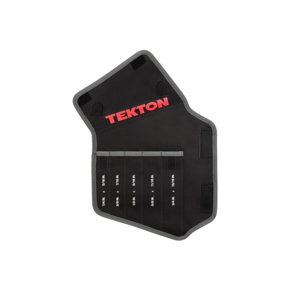 TEKTON 1/4 in. to 13/16 in. 5-Tool Box End Wrench Storage Pouch