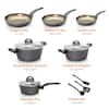 NutriChef 12-Piece Reinforced Forged Aluminum Non-Stick Cookware Set in  Bronze NCCW12BRW - The Home Depot