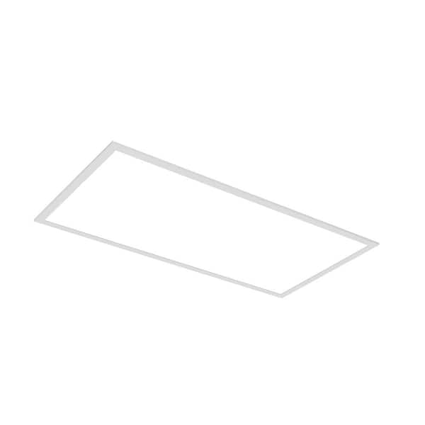 Commercial Electric 2 ft. x 4 ft. 400-Watt Equivalent Integrated LED White Backlit Troffer with Emergency Battery Backup, 5000K Daylight