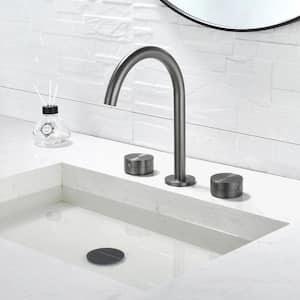 8 in. Widespread 2-Handle Bathroom Faucet in Gunmetal Gray
