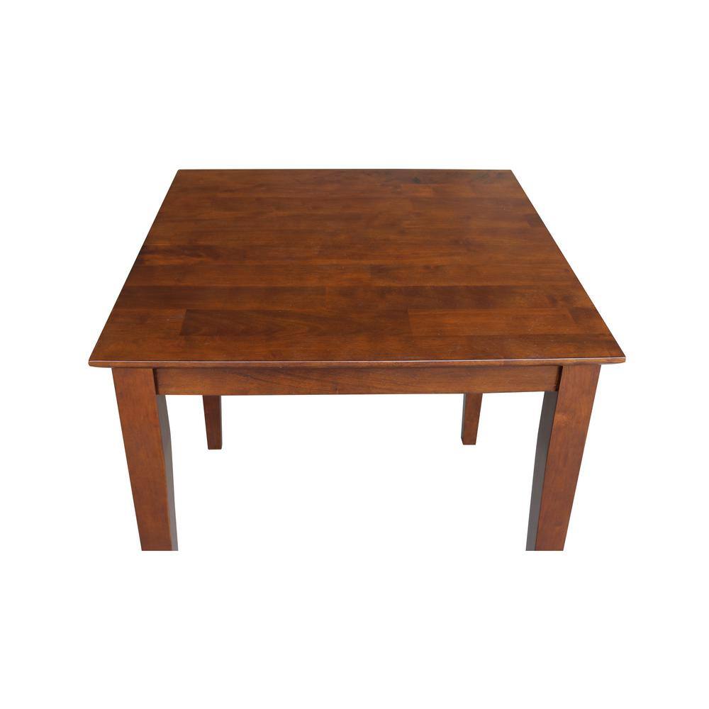 30" Square Brown Solid Wood Dining Table with 2 Ladderback Chairs