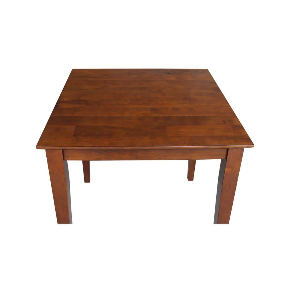 Espresso Solid Wood Square Dining Table with Tapered Legs