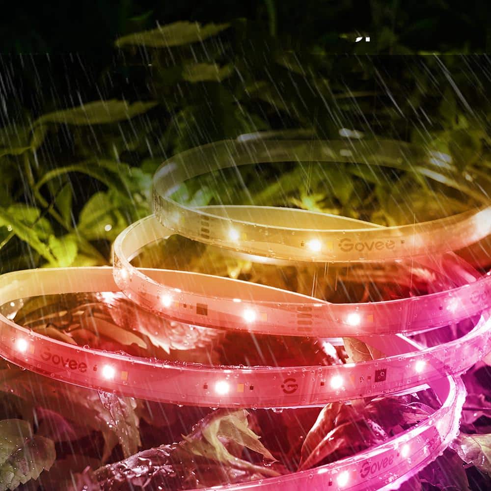 32.8 ft Waterproof RGBICW Outdoor LED Strip Light with Smart Control