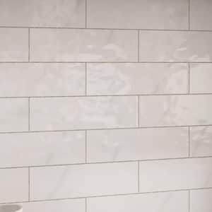 Classico Rectangle 3 in. x 12 in. Blanco Gloss Ceramic Subway Wall Tile (5.28 sq. ft./Case)