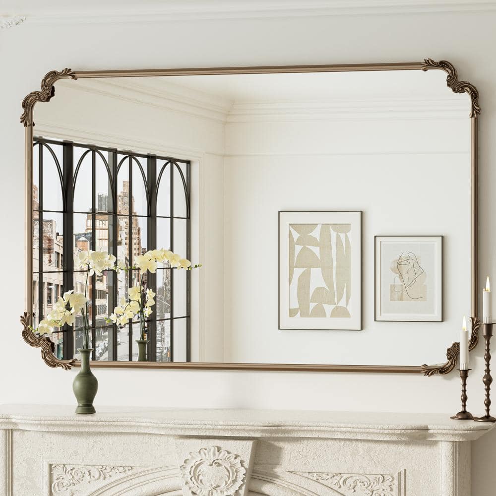 KeonJinn 55 in. H x 36 in. W Framed Rectangular Vintage Mirror