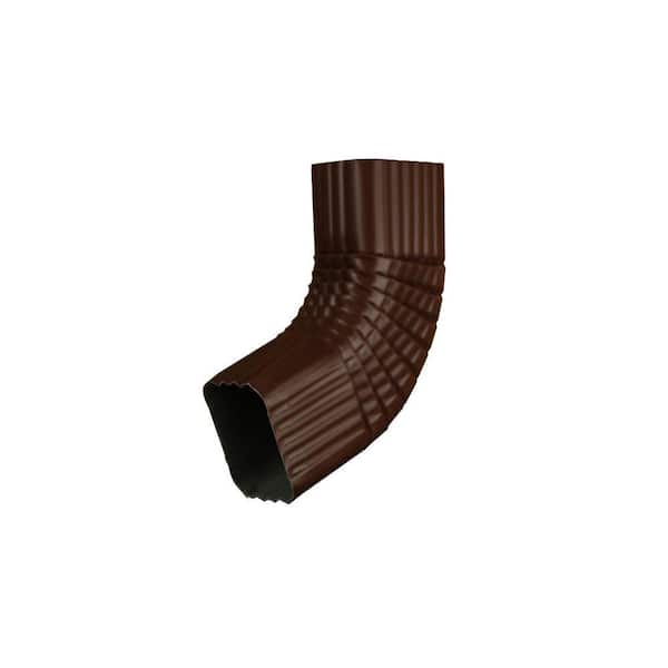 Amerimax Home Products 2 in. x 3 in. Royal Brown Aluminum Downspout B-Elbow