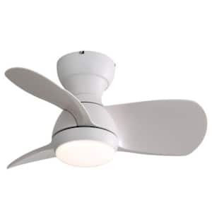 1.9 ft. Indoor Metal 120-Volt 110 RPM Industrial Ceiling Fan with 3 Color Dimmable and 3 ABS Blades in White