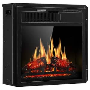 20 in. Ventless Electric Fireplace Insert, Remote Control, Adjustable Led Flame Brightness, 750-Watts/1500-Watts