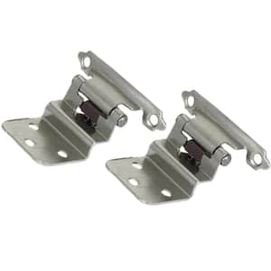 Face Frame Inset Satin Chrome 3/8 inch Inset Self-Closing Hinge (25 -Pack)