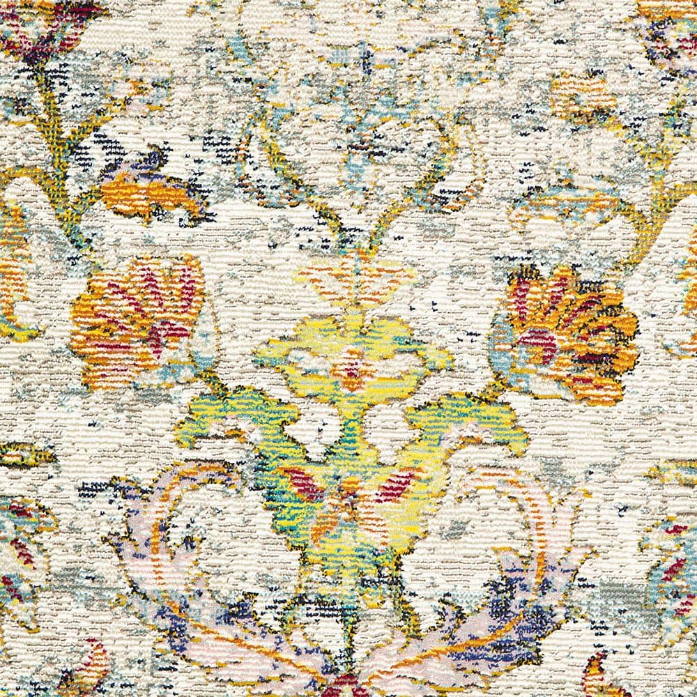 Green Multi 4' x 6' Reversible Synthetic Area Rug
