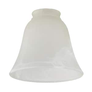 4.76 in. White Frosted Marble Glass Bell Pendant Shade With 2.25 in.Lip Fitter