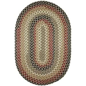 Rhody Rug Pioneer Blue Multi 3 ft. x 5 ft. Oval Indoor/Outdoor Braided Area  Rug PI12R036X060 - The Home Depot