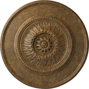 23-1/2 in. x 2-3/4 in. Floral Urethane Ceiling Medallion, Rubbed Bronze