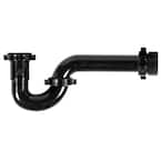 1-1/2 in. Black Plastic Sink Drain P-Trap with Threaded Adapter