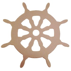 3-1/8 in. Dia Satin Nickel Ship Wheel Decorative Roller Cover