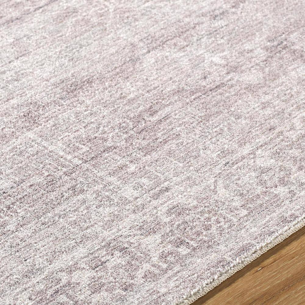 Medium Gray and Ivory Synthetic Medallion Area Rug