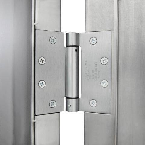 Unbranded - 36 in. x 80 in. Gray Right-Hand 6-Panel Security Steel Prehung Commercial Door with Welded Frame