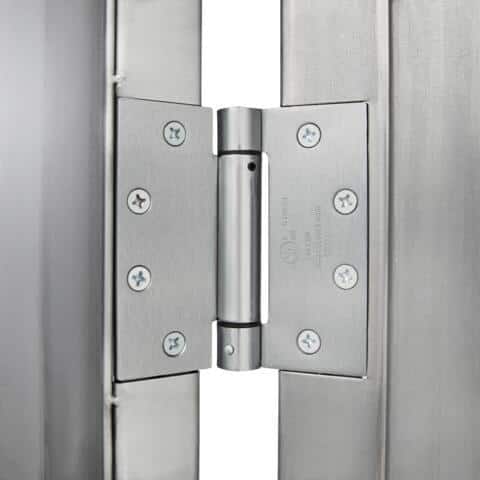 L.I.F Industries - 30 in. x 80 in. Gray Flush Left-Hand Security Steel Prehung Commercial Door with Welded Frame