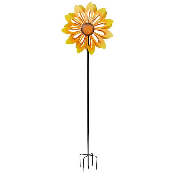 Sunflower Wind Spinner Garden Stake