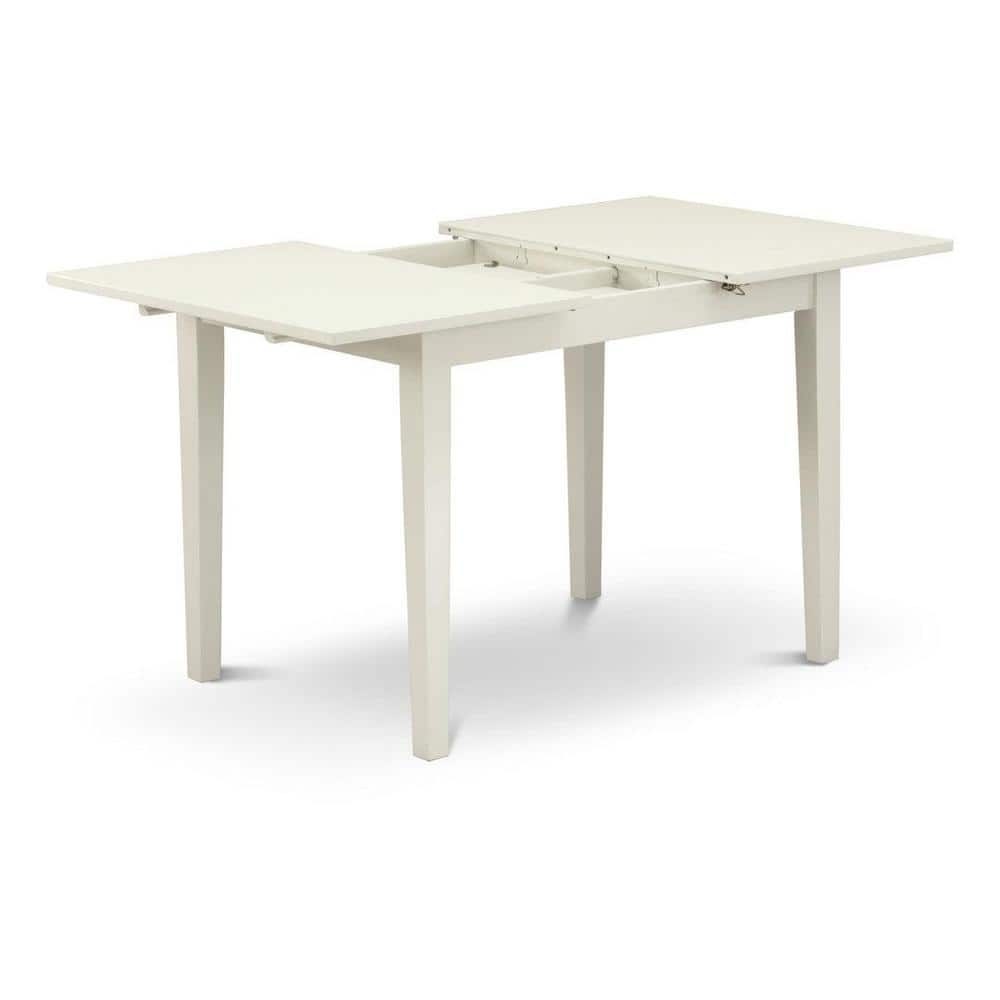 Linen White Rubber Wood 3-Piece Dining Set with Double X Back Chairs