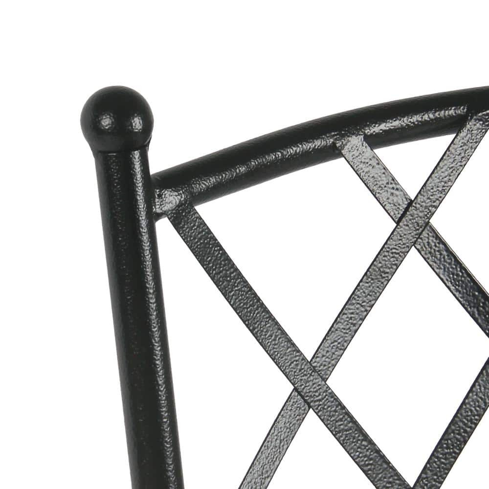 Tristan 24" Swivel Counter Stool in Black Metal with Gray Cushion