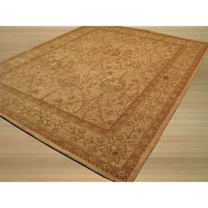 Beige Hand-Tufted Wool Traditional Morris Rug, 2'6 x 10', Area Rug