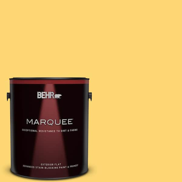 BEHR MARQUEE 1 gal. #PPU6-13 Hawaiian Pineapple Flat Exterior Paint & Primer