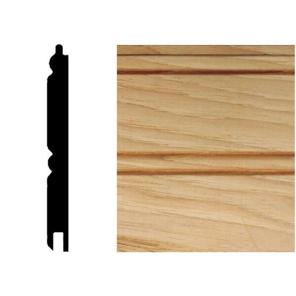 Unbranded 5/16 in. x 3-1/8 in x 8 ft. Hickory T&G Wainscot Panel (6-Pieces)-DISCONTINUED