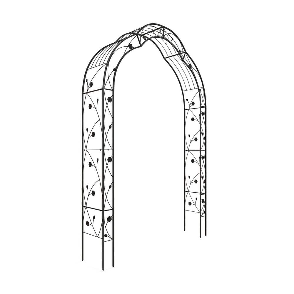 99 in. H x 56 in. W x 16 in. D Arch Arbor Trellis in Black price history on PriceWatchPro