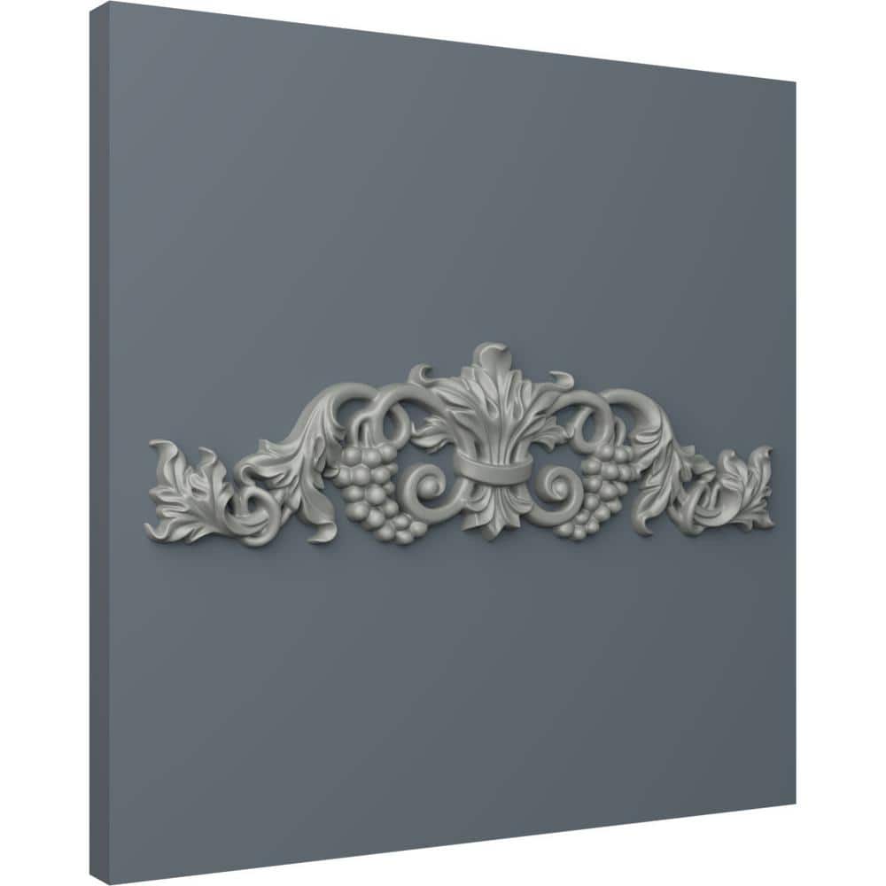 Primed Gray Polyurethane Grape and Leaf Crown Onlay
