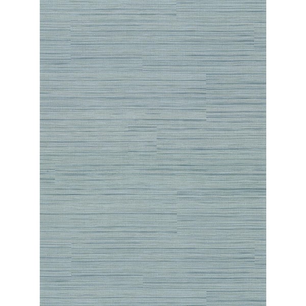 Warner Coltrane Teal Faux Grasscloth Teal Wallpaper Sample
