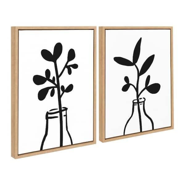 Found & Fable Framed Stem Canvas Wall Art, Black Sold by at Home