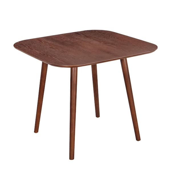 Solid Wood Outdoor Dining Table, Square Dining Table (Dark Walnut Color)