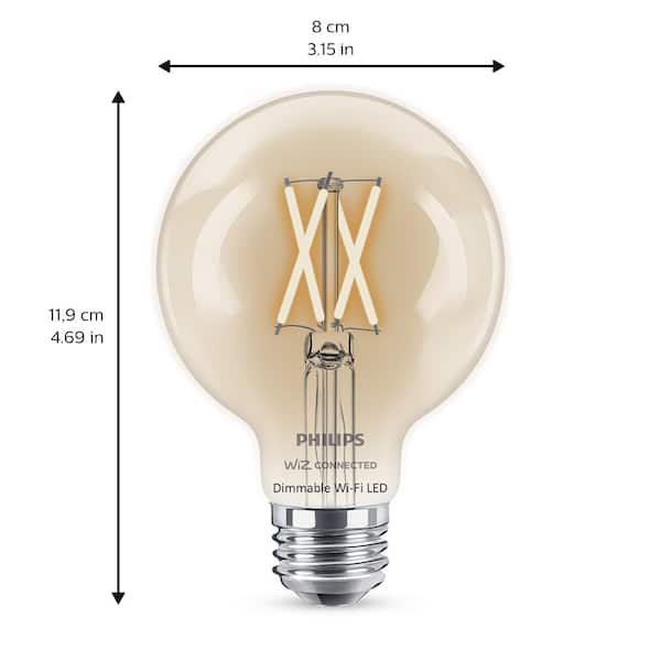 Philips Soft White G25 LED 40-Watt Equivalent Dimmable Smart Wi-Fi Wiz Connected Wireless Light Bulb Philips Soft White G25 LED 40-Watt Equivalent Dimmable Smart Wi-Fi Wiz Connected Wireless Light Bulb