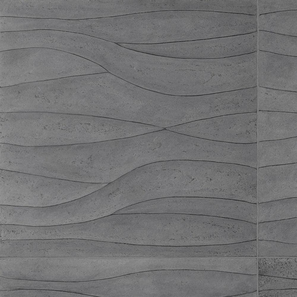 Ophelia Wave Petra Nero 4 in. x 0.59 in. Honed Limestone Marble Wall Tile Sample price history on PriceWatchPro