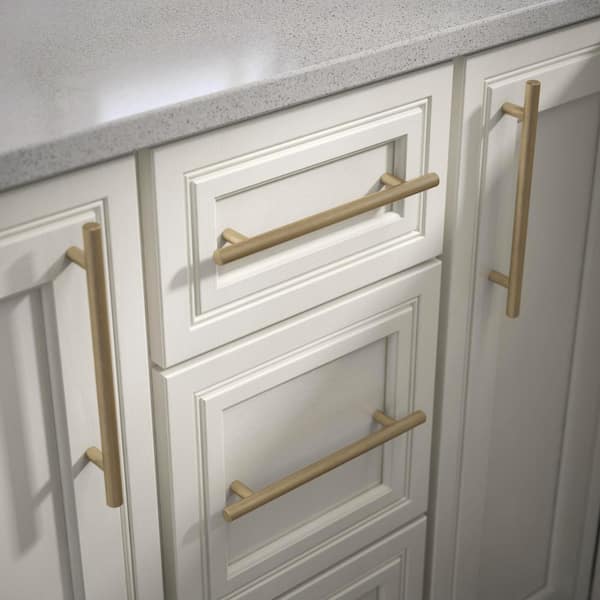 25-Pack Solid Bar 6-5/16 in. (160 mm) Modern Champagne Bronze Cabinet Drawer Pulls