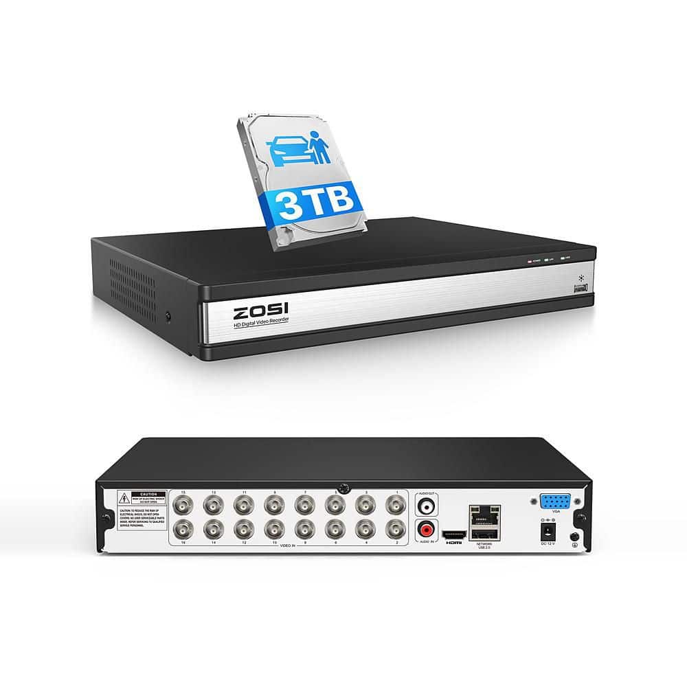 3K Lite 16 Channel 4 in 1 HD TVI CCTV DVR Recorder Player for Same Brand Security Camera With 3TB Hard Drive
