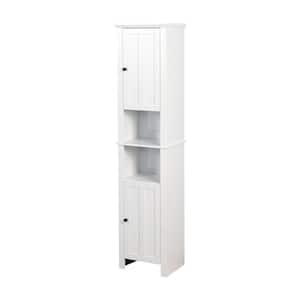 15.75 in. W x 11.81 in. D x 66.93 in. H Brown (White) Linen Cabinet