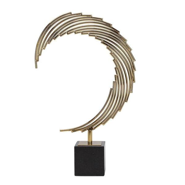 Unbranded Halstad Crescent Statue on Square Base Statuary