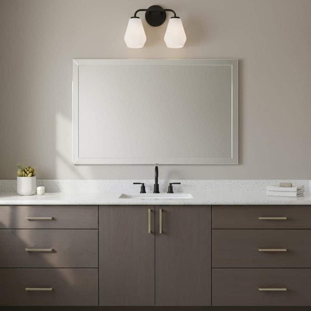 Gio 14.75 in. 2 Light Black Vanity Light price history on PriceWatchPro