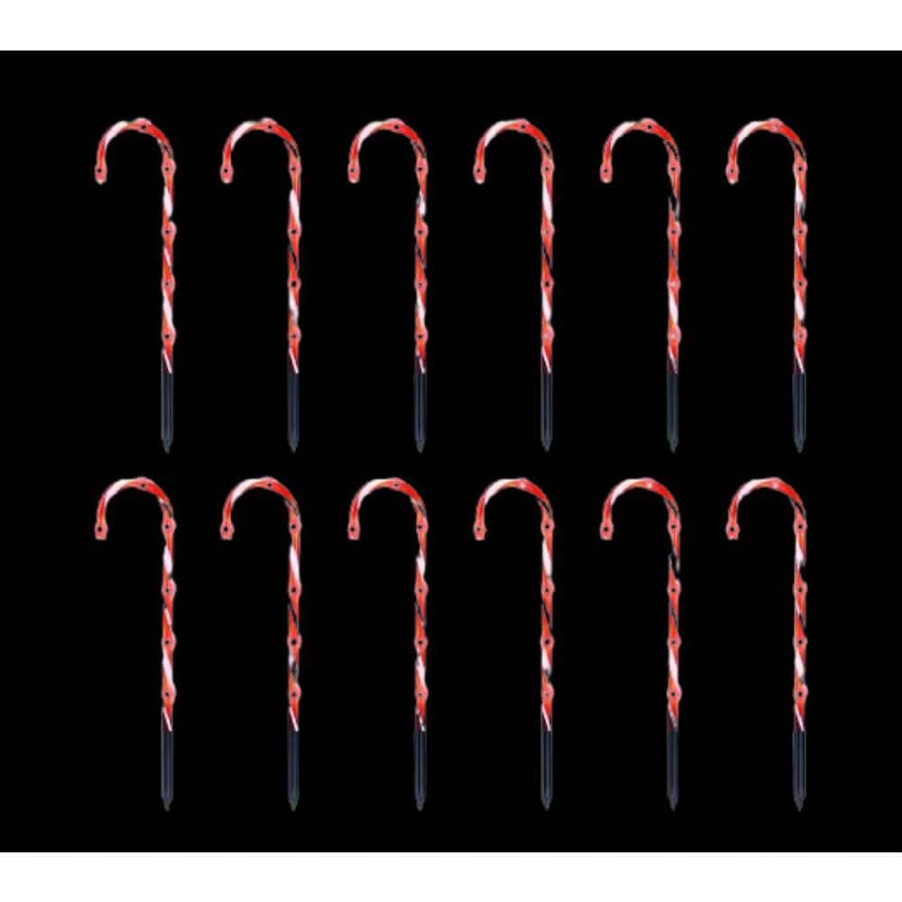 17 in. Christmas Candy Cane Lights, Christmas Pathway Lights with 72 Red, 12 Packs Candy Christmas Lights Candy Cane price history on PriceWatchPro