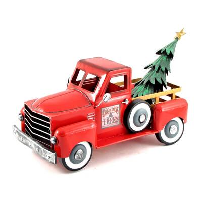 9.5 in Christmas Truck with Christmas Tree