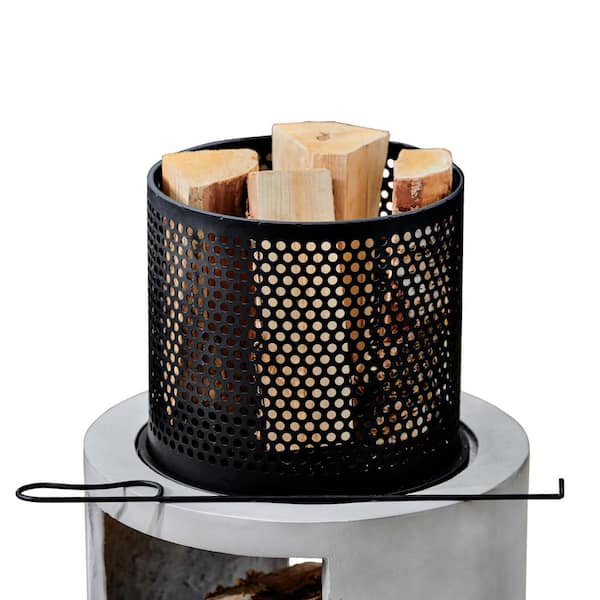 Fire pit discount with log store