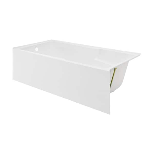 Voltaire 72" x 36" Left-Hand Drain Alcove Bathtub with Apron and Armrest