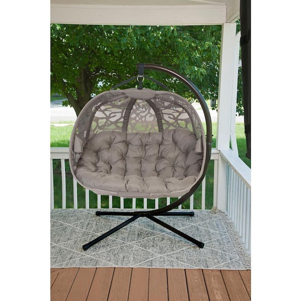 FlowerHouse 5.5 ft. x 4 ft. Free Standing Hanging Cushion Pumpkin
