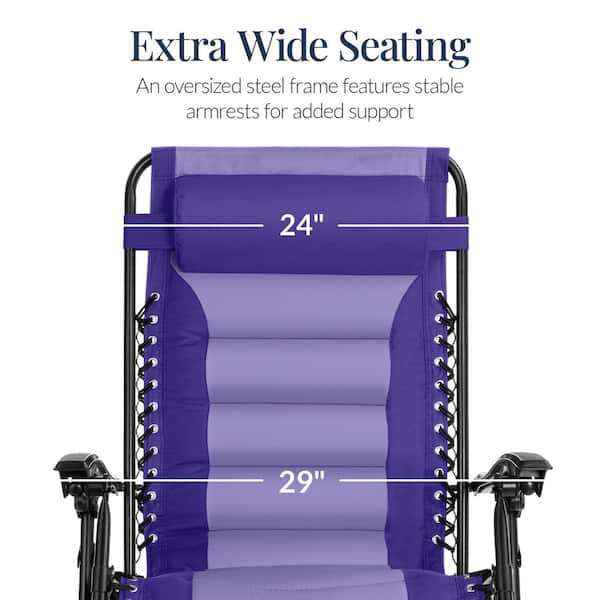 Best Choice Products Oversized Padded Zero Gravity Purple