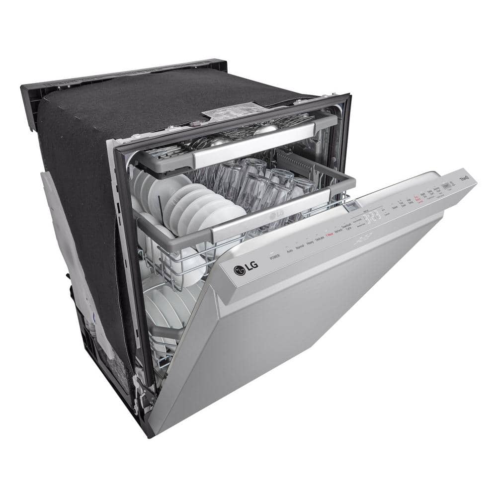 Elegant 24" Smart Dishwasher with QuadWash & TrueSteam, Stainless Steel