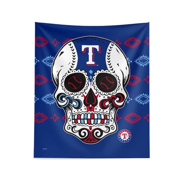 THE NORTHWEST GROUP MLB Rangers Candy Skull Printed Wall Hanging